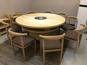 定制仿古电磁炉火锅桌