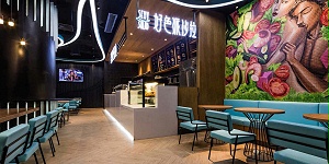 沙拉店餐桌椅定制