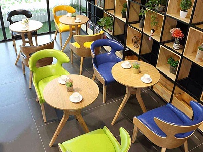 奶茶店桌椅组合