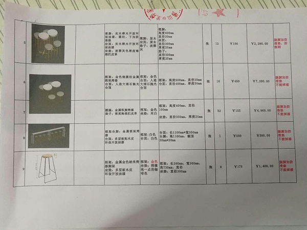 休闲洽谈桌椅定做合同