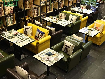 甜品店洽谈沙发桌椅