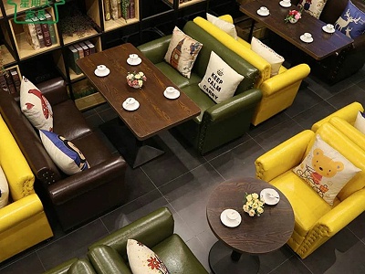 甜品店洽谈沙发桌椅