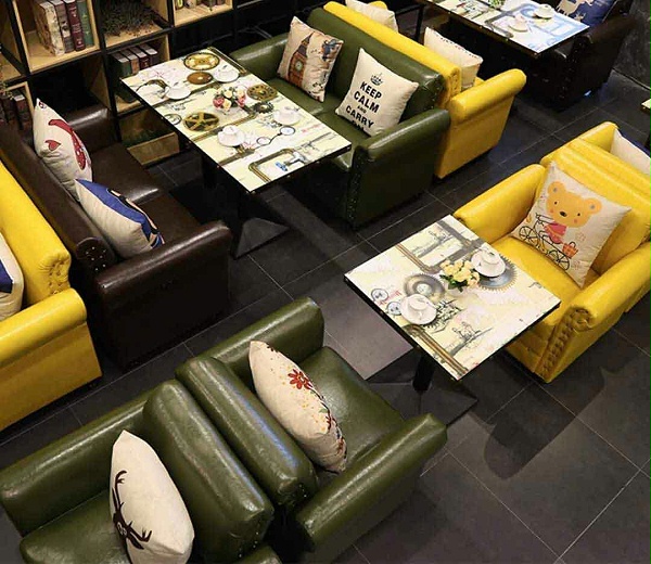 甜品店洽谈沙发桌椅