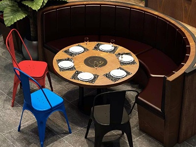 牛肉火锅店桌椅组合