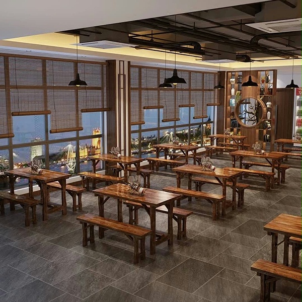 实木饭店桌椅