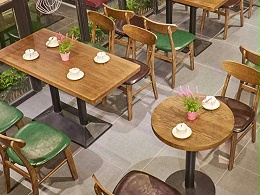 甜品店奶茶店桌,|咖啡厅快餐厅,休闲实木桌椅组合