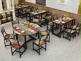 现代家用小户型餐桌椅组合,小吃店食堂餐馆面馆,饭店快餐桌椅定制
