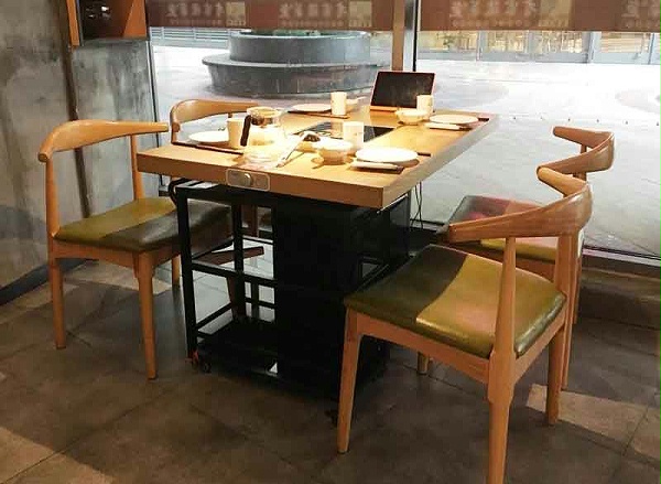 火锅店实木火锅桌