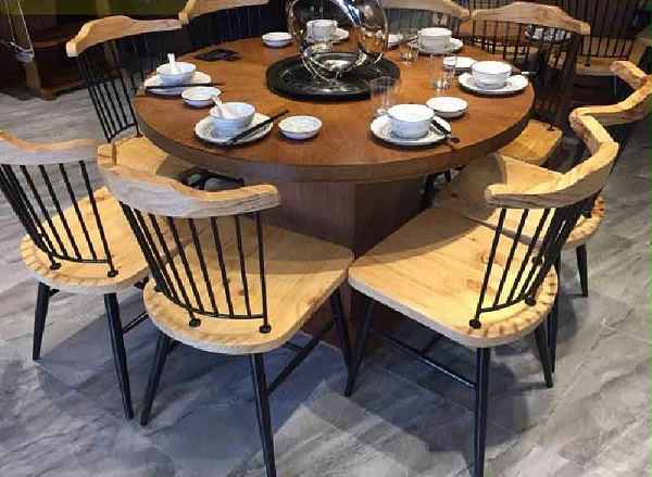火锅店实木火锅桌