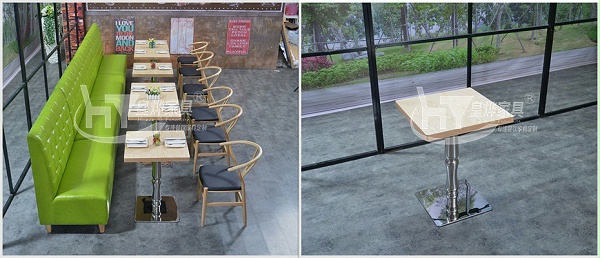 白蜡木卡座沙发餐桌椅组合