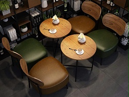 复古咖啡店卡座沙发,主题餐厅酒吧桌椅组合,烘焙蛋糕店铁艺椅子